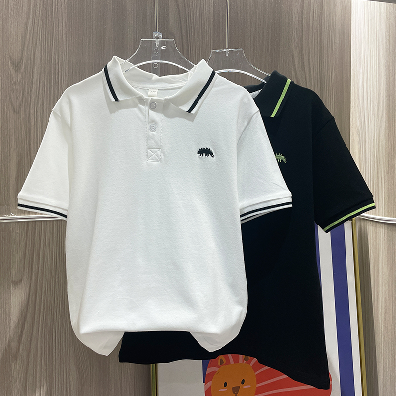 童装男童POLO衫短袖夏装2024新款儿童夏季百搭上衣翻领儿童衣服