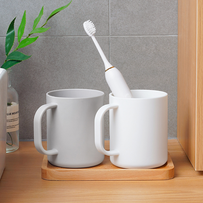 家之物语家用简约手柄漱口杯