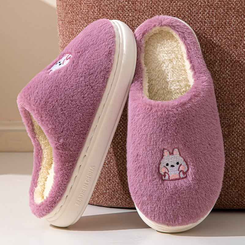 棉拖鞋防滑保暖地板室内棉拖居家秋冬厚底情侣加绒毛拖加厚棉拖鞋
