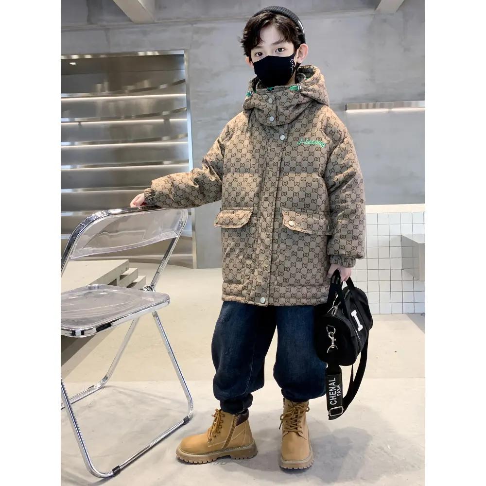 雅鹿男童羽绒服服2023新款冬季外套潮儿童加厚棉袄中大童棉衣炸