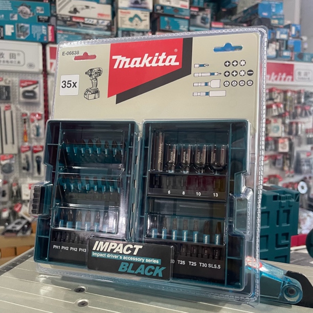Makita/牧田E-06638批头组合35件套，黑色系列