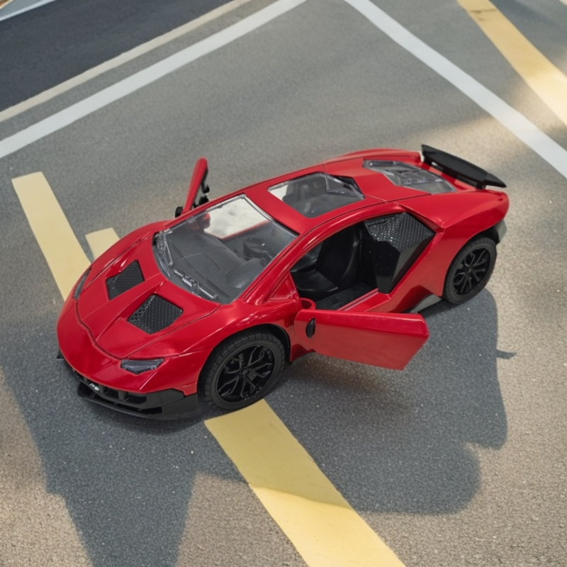 儿童仿真兰博基尼回力合金玩具车男孩回力小跑车模型摆件男孩礼物