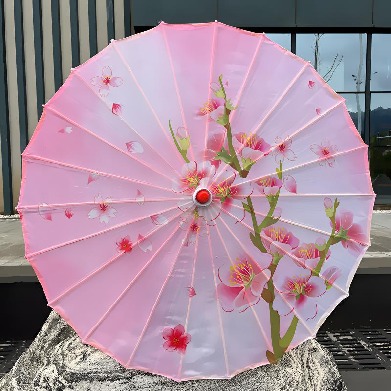 中国风油纸伞舞蹈伞户外防晒绸布伞装饰吊顶伞可加伞灯复古舞蹈伞