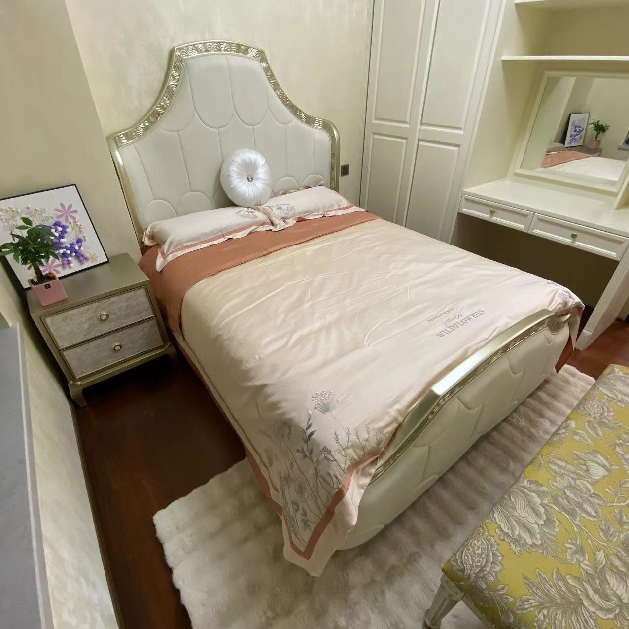 床上用品床品四件套轻奢简约时尚床品纯色床品