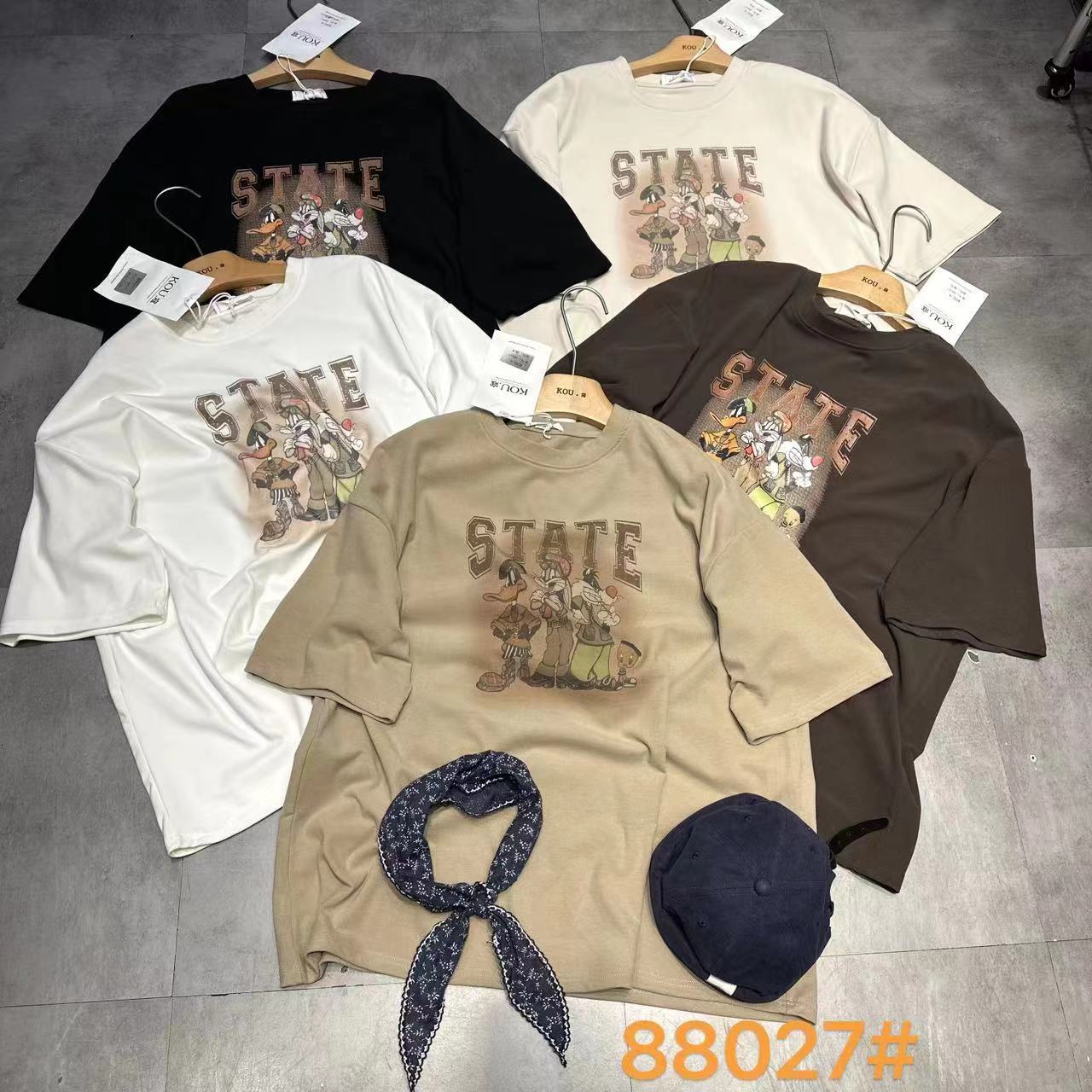 叨叨推荐款 KOU#88027#磨毛加厚T恤（冬季新款）FL