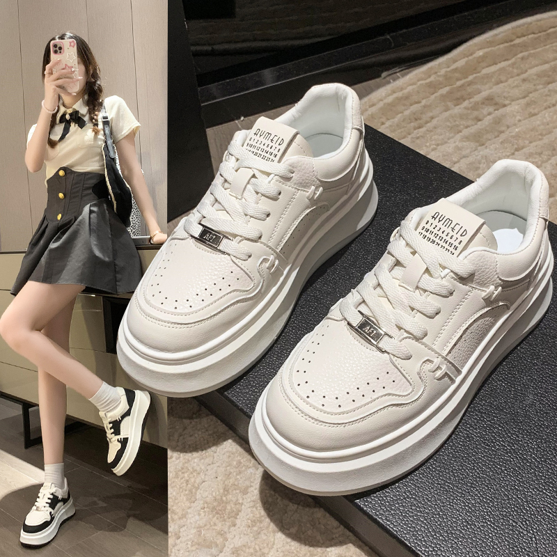 女鞋休闲小白鞋厚底增高防滑秋季百搭时尚女鞋学生ins风网红气质
