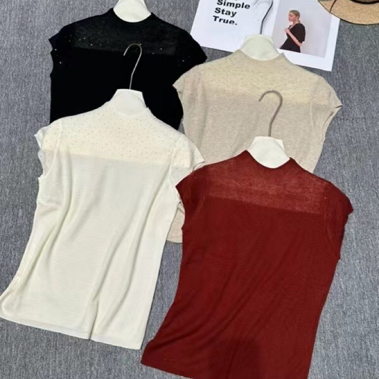 静静家秋款烫钻上衣