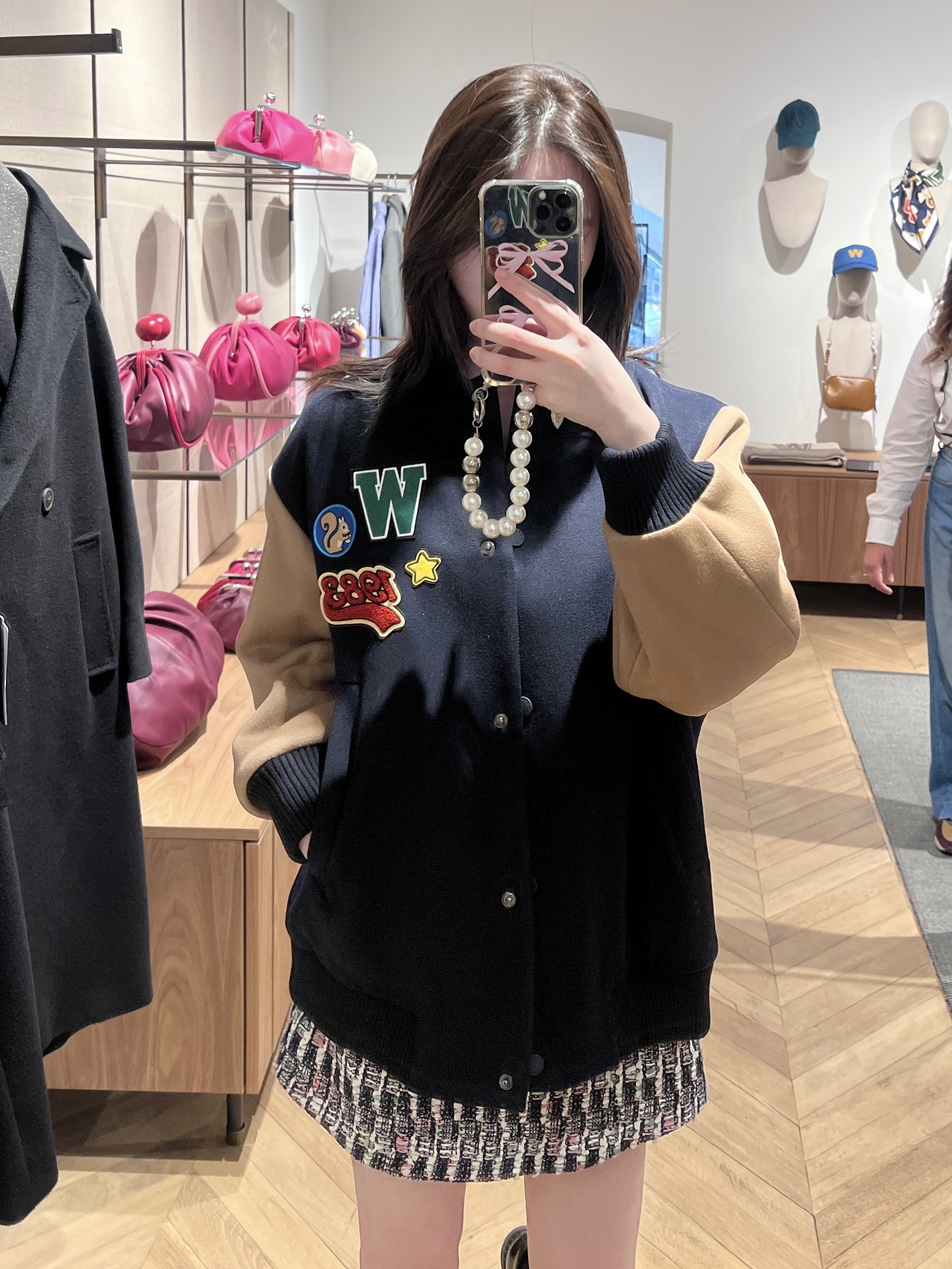 全新未使用 MaxMara 卡通图案1983拼色棒球服外套 ADORNI
