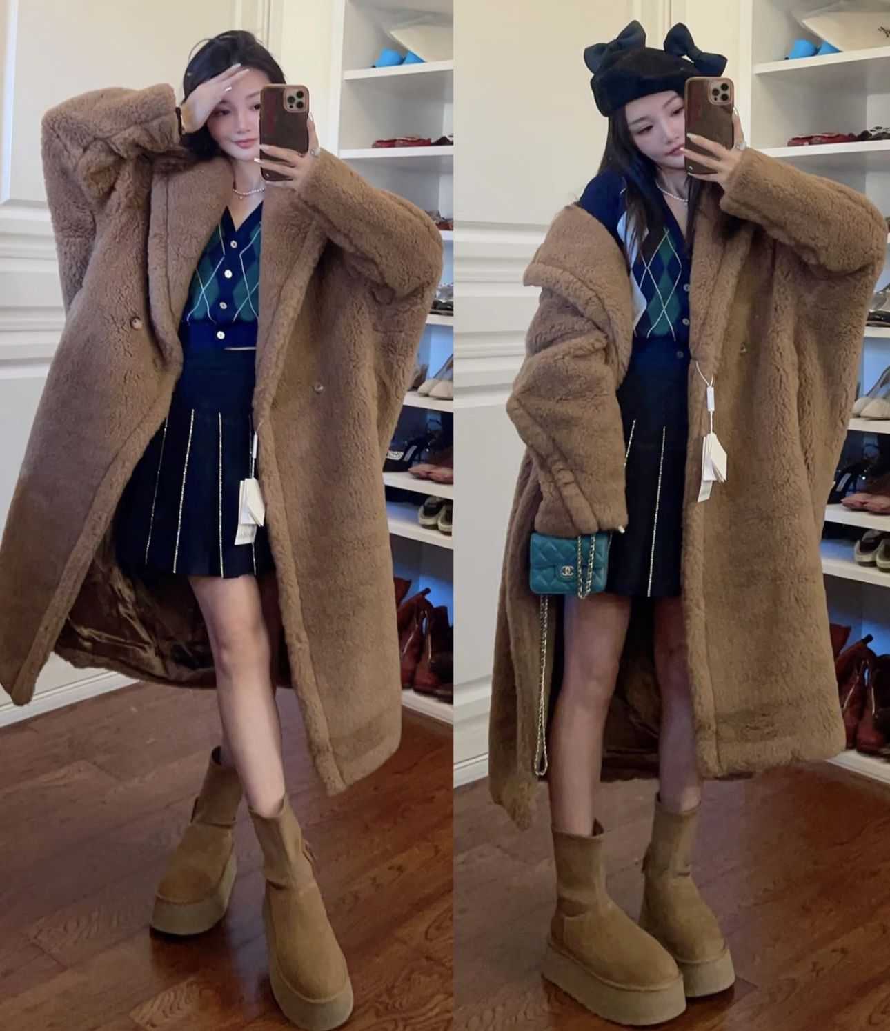 未使用 MaxMara 【12期免息】25年泰迪teddy毛绒宽松茧型大衣