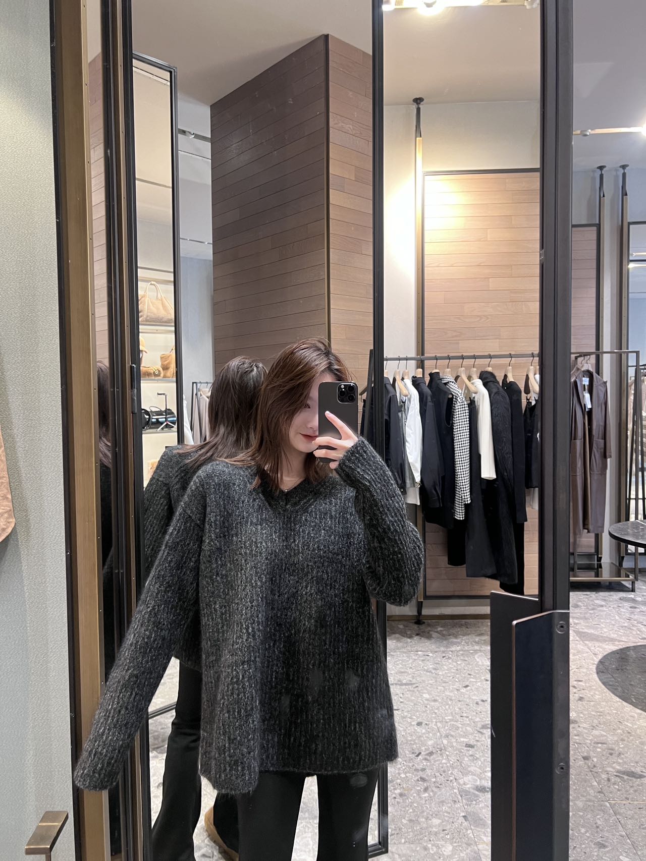 全新未使用  maxmara cube/魔方/黑灰打底毛衣/COSTA