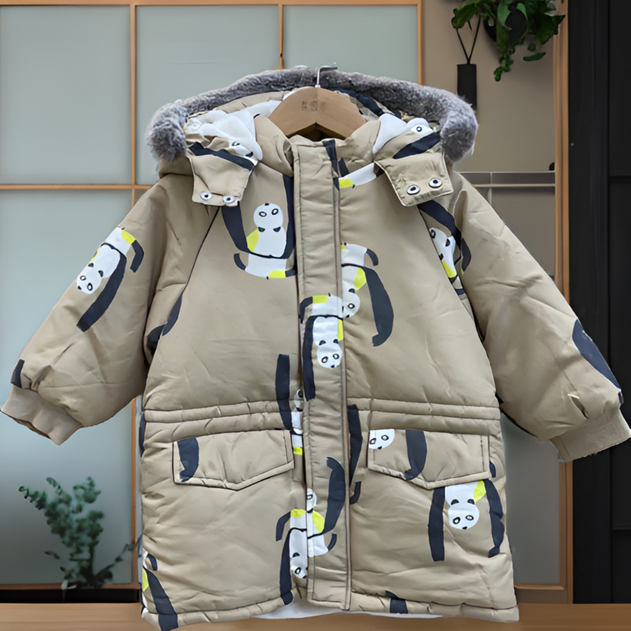 哎麻麻9041762冬款加绒棉袄可爱超萌儿童衣服独特洋气时髦童装 