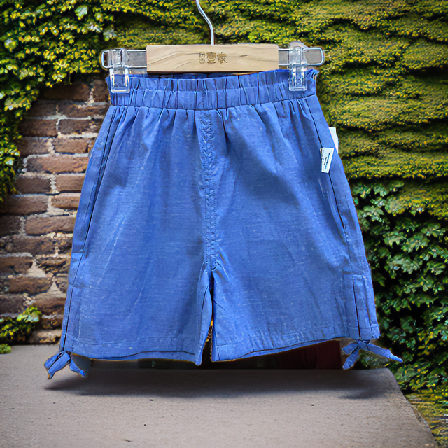 哎麻麻高品质9122913女童牛仔裤梭织仿牛仔A类四分短裤舒适百搭