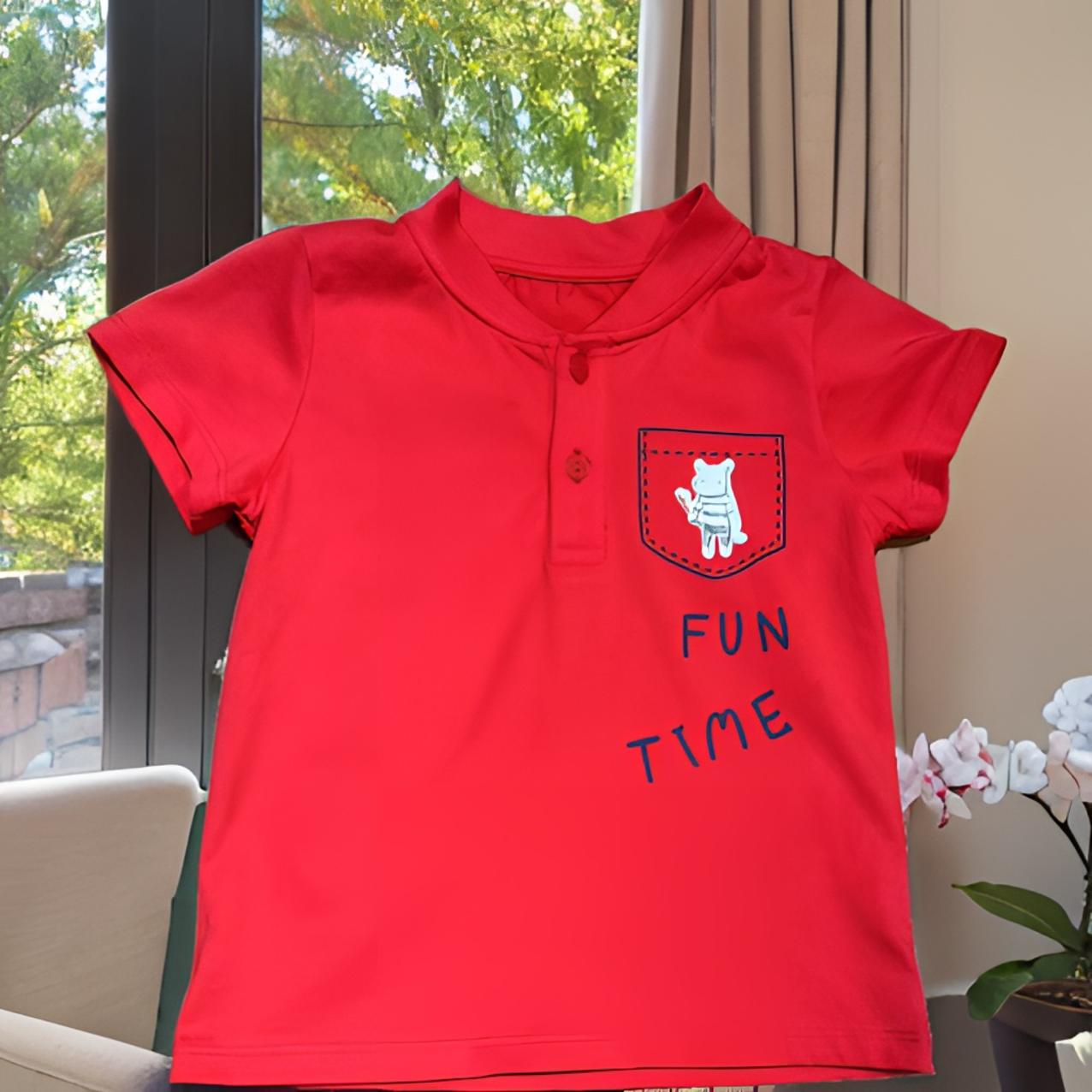 高品质上衣1121103男宝韩版红色开襟全棉韩版时尚舒适百搭透气