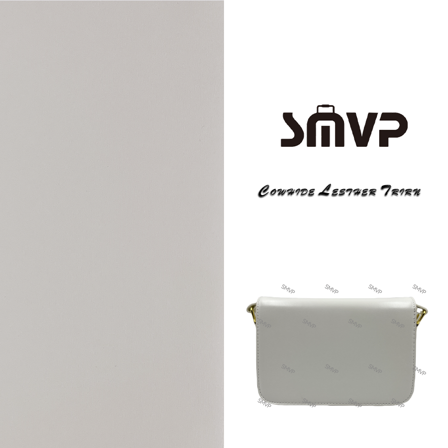 SMVP手工真皮女包 金扣豆腐包 0166 白色