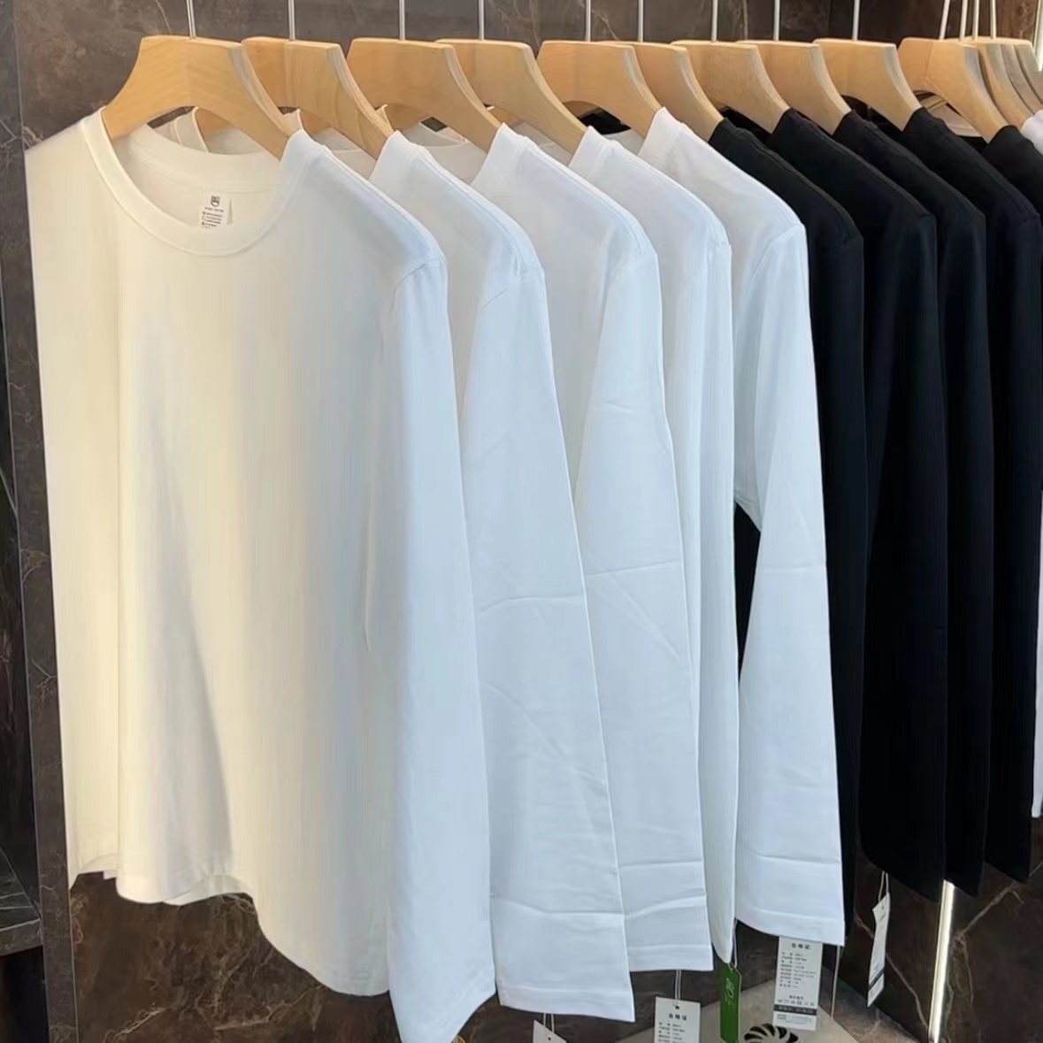 【棉特工】230克新疆棉长袖纯棉T恤情侣同款 宽松打底T恤