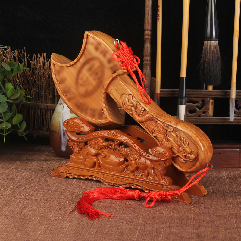 桃木斧摆件 桃木斧子压福摆件起运 乔迁新居摆件