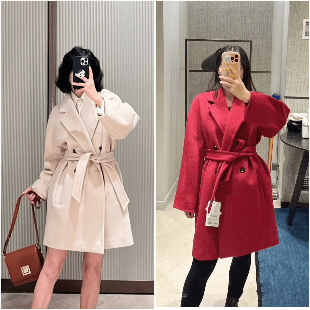 全新未使用 MaxMara 短款101801羊毛大衣外套中长款