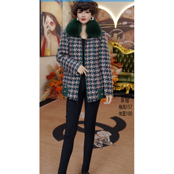 CH1011 时尚气质短款女士冬季小香风保暖外套