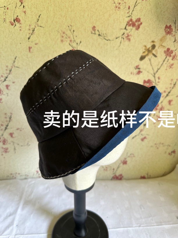 只卖纸样渔夫帽赫本风：撞色线