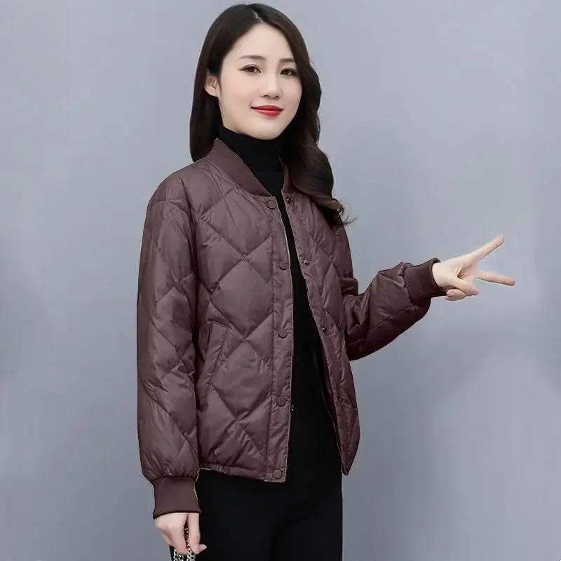 波士顿2023新款羽绒服女短款韩版冬季保暖小个子外套轻薄时尚休闲