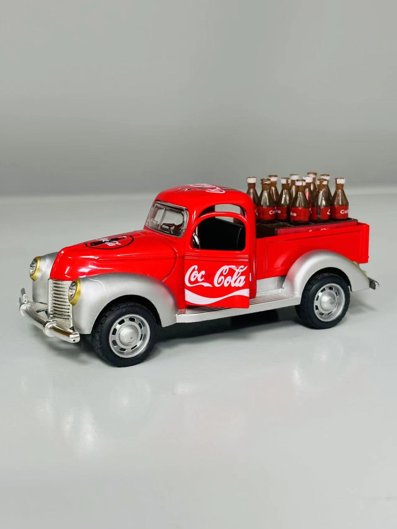 合金声光可乐运输回力模型车