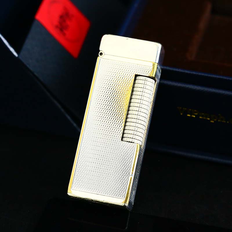 登喜路Dunhill 充气打火机镀银小麦穗纹常规款一代50年代复古瑞士