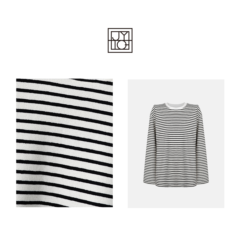 JiaoyeKequer【黑白映画】长袖条纹T恤 CZ-308TX-QGY23221