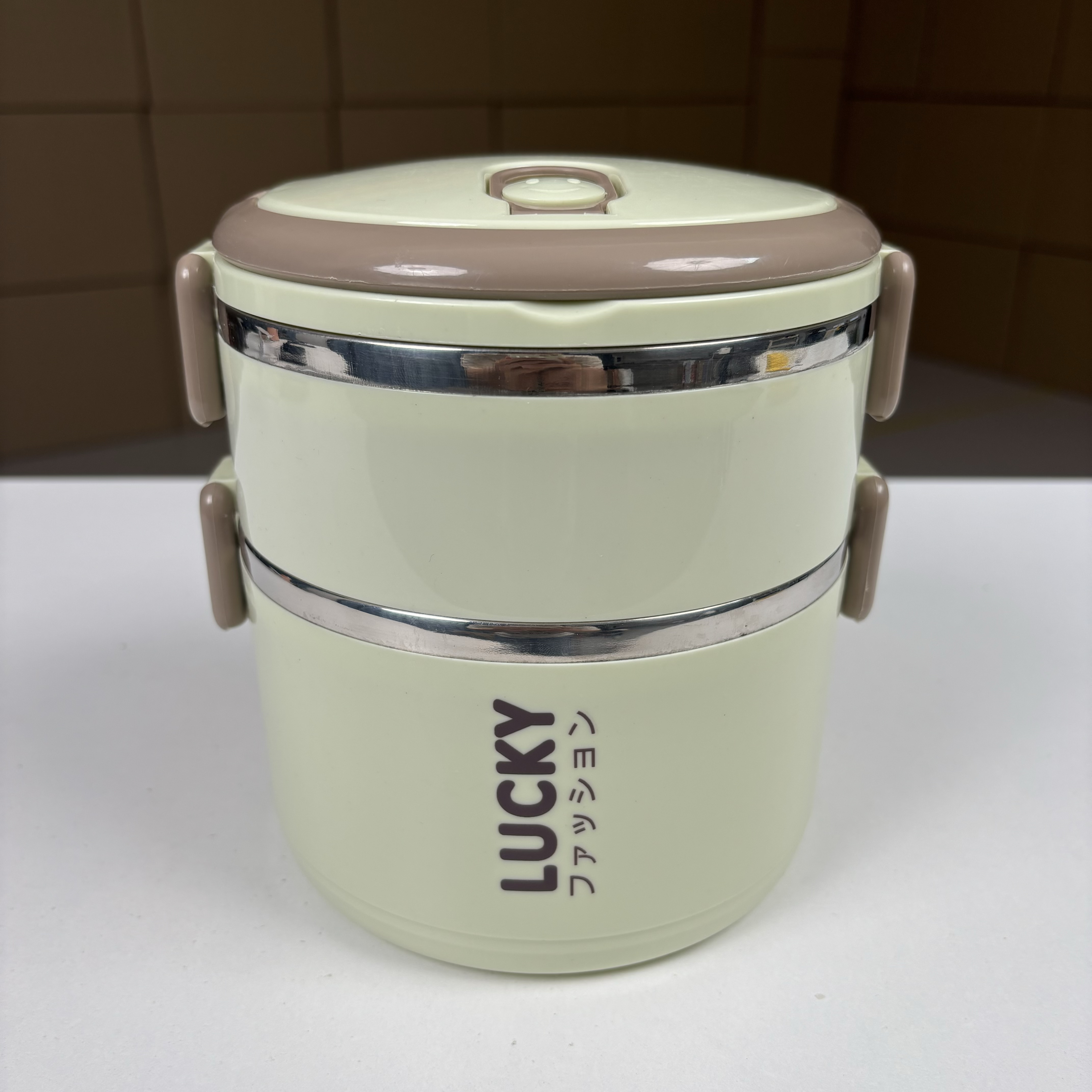 双层简约不锈钢保温饭盒上班族便当盒成人学生便当盒密封保温