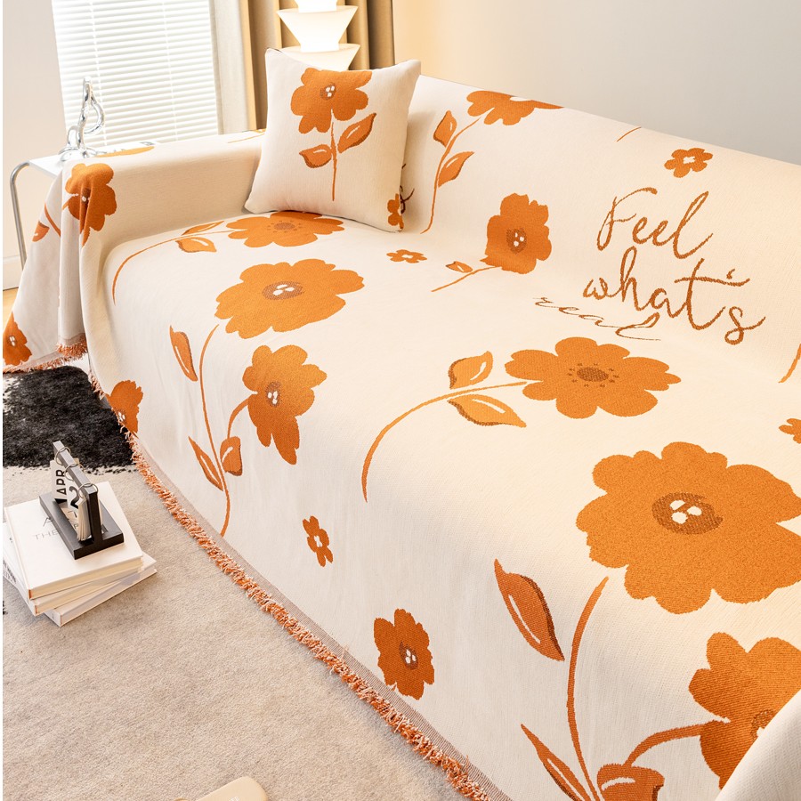 诗予沙发盖布巾ins风四季通用防滑沙发套罩全包沙发毯全盖简约