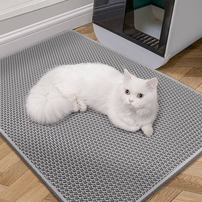 防漏猫砂垫猫咪用品大全脚垫猫砂盆超大号巨大双层防溅定制猫脚垫
