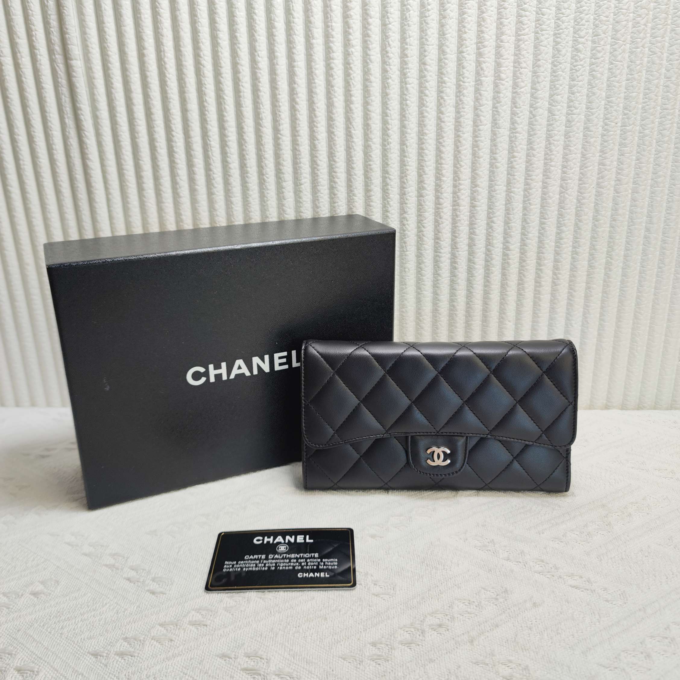 99新 Chanel/香奈儿 女士经典时尚百搭黑色手拿包休闲钱包二奢包