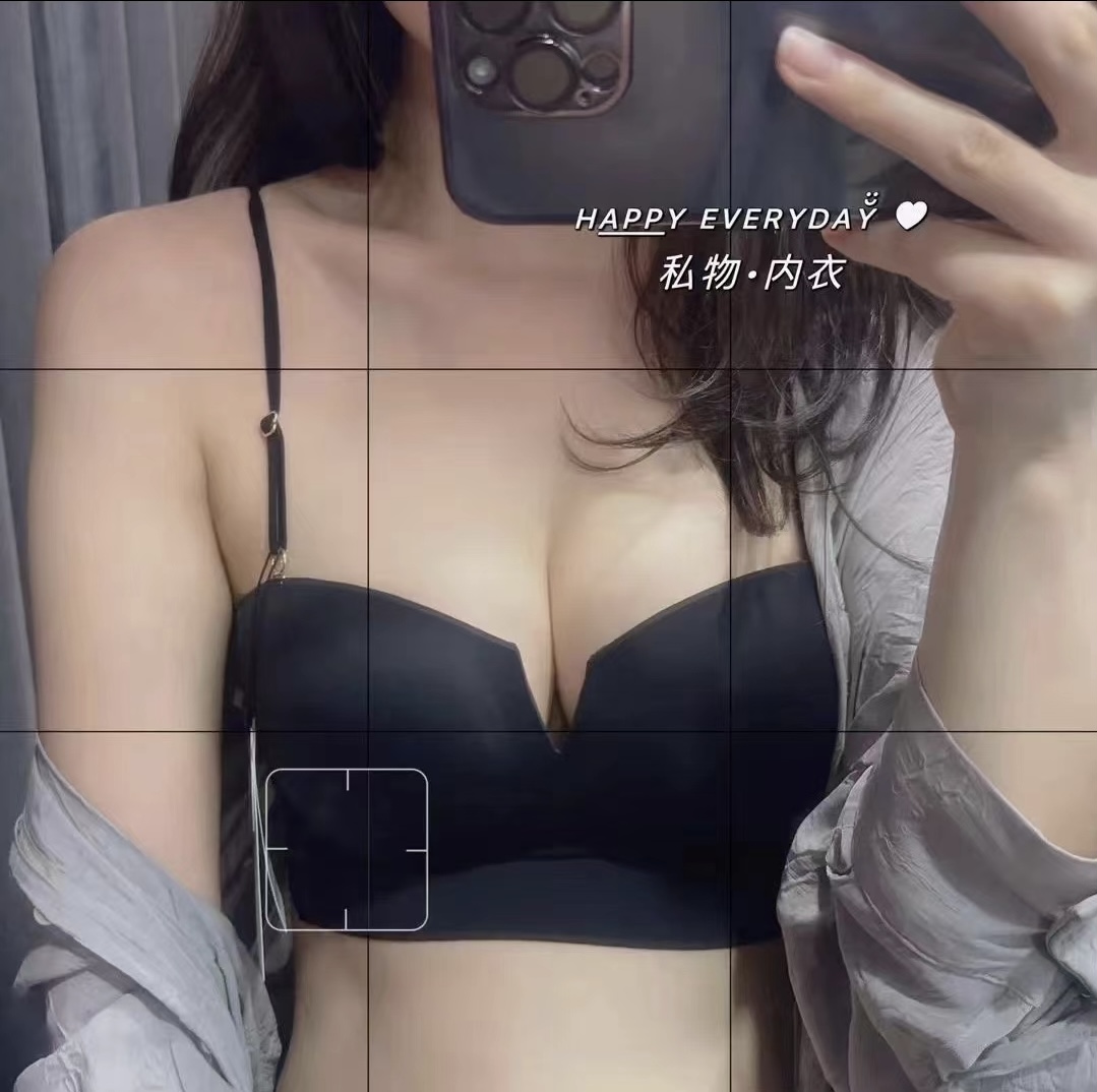 无肩带美背聚拢薄款大胸文胸舒适聚拢内衣文胸罩性感无痕爆款内衣