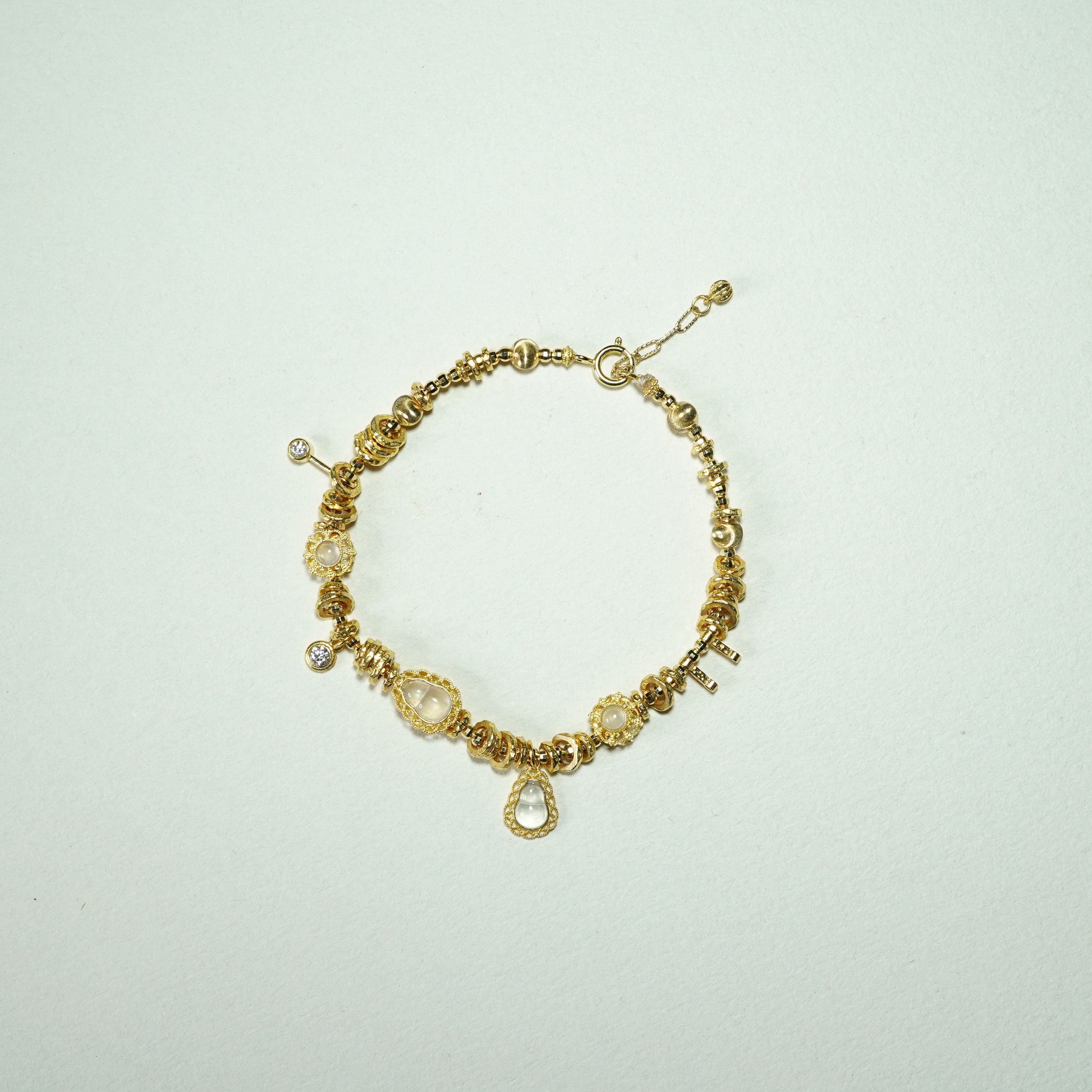 【白冰】翡翠*手链*18k金镶嵌