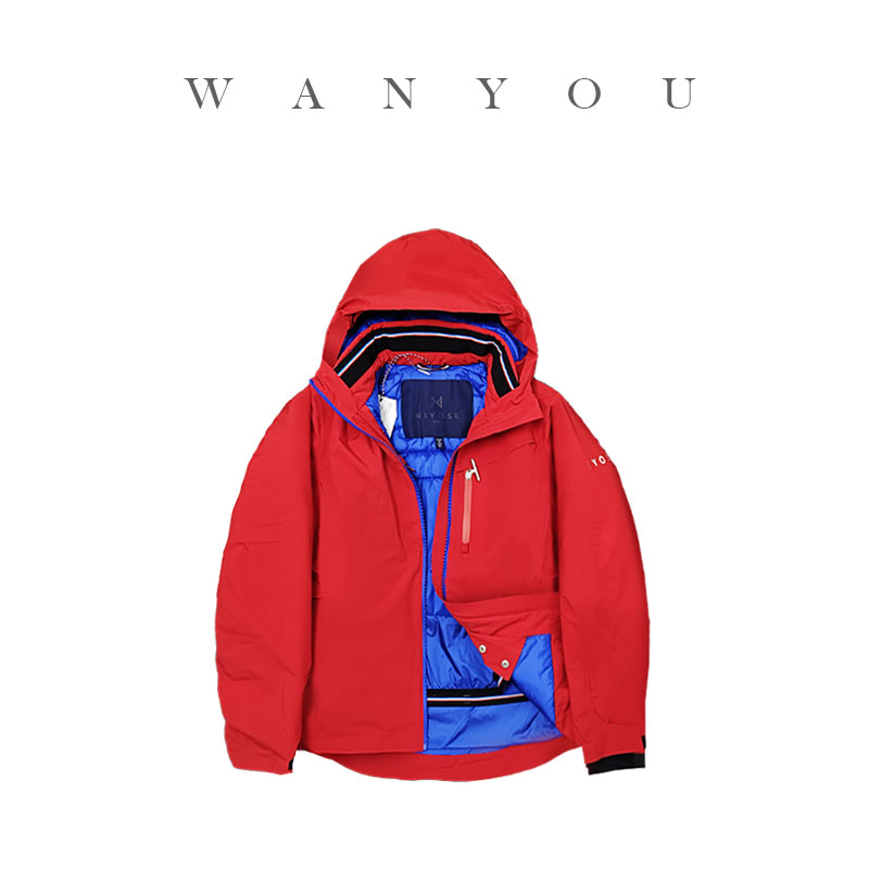 YP-117-1-NIVOSE-雪山服外套户外休闲红色连帽加厚保暖冬季女款