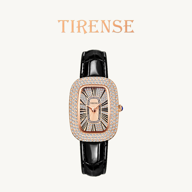 TIRENSE/狄伦斯中古风高定满钻鸽子蛋系列轻奢气质大牌防水女表