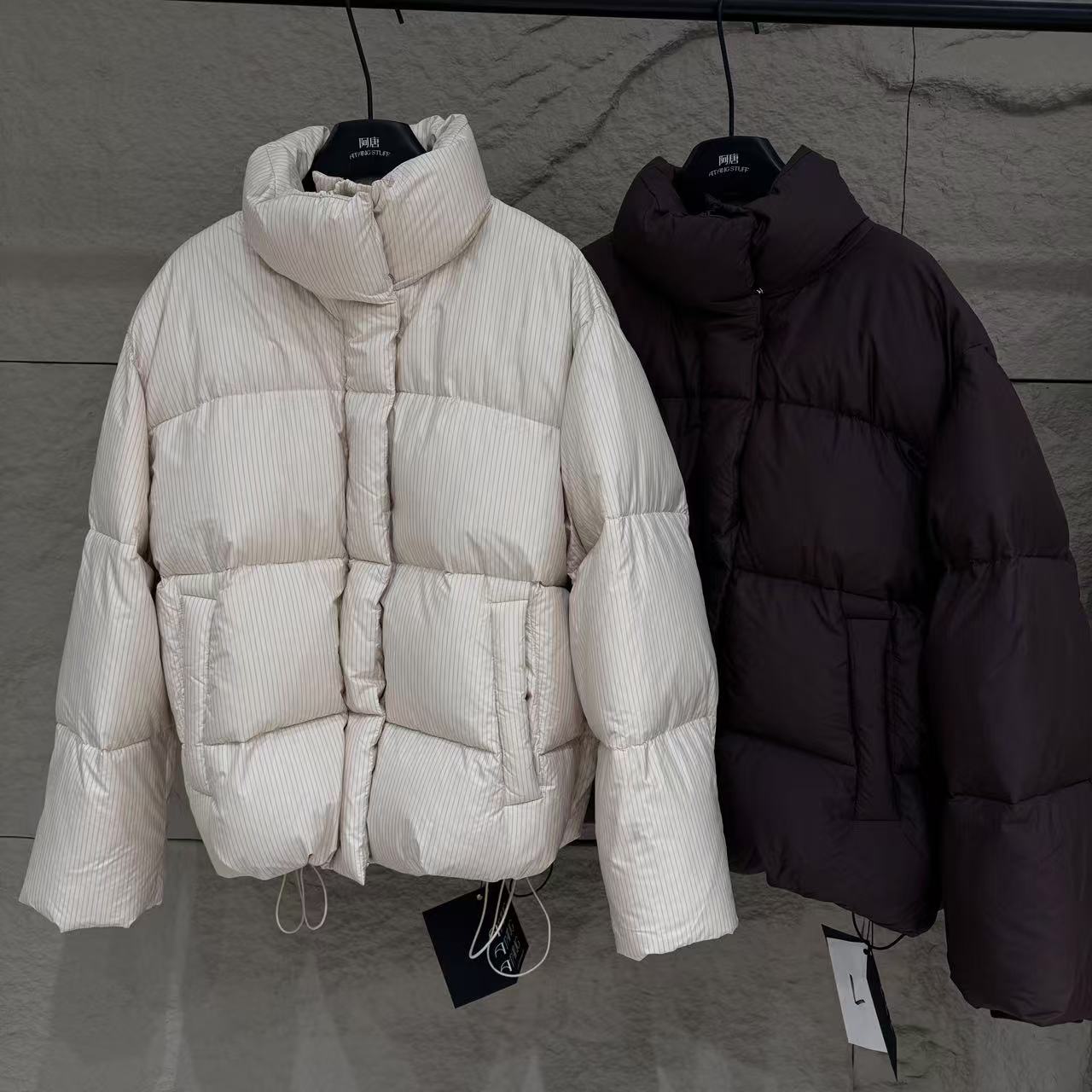 A TANG【秋冬上新】暗条纹常规款外套