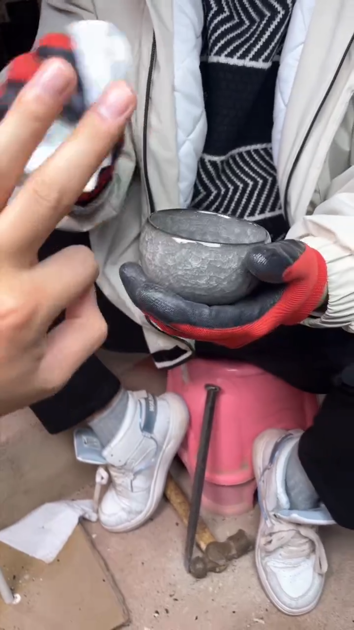 【闪购商品】瓷茶盏黑冰裂