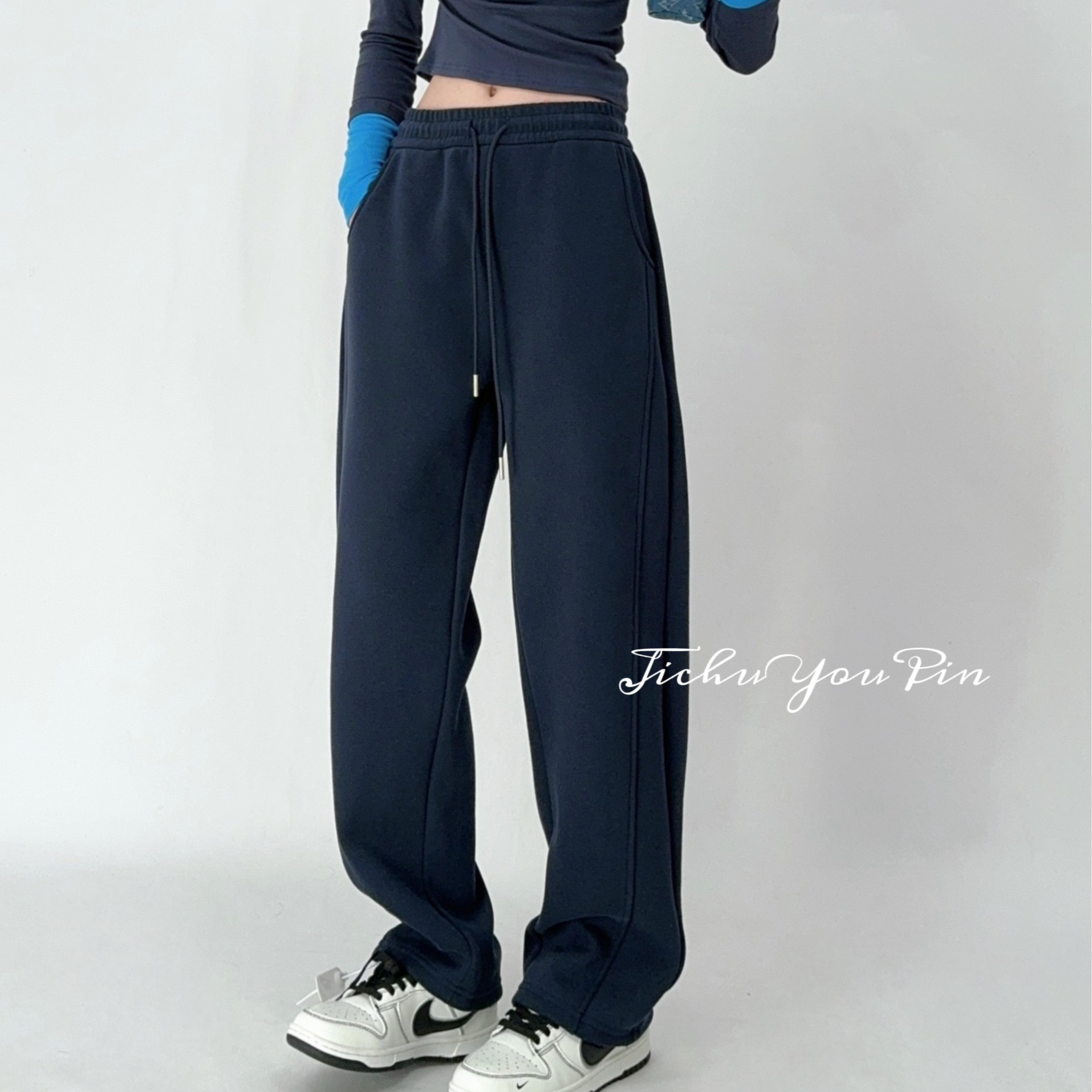 【冬季新款】女士加厚奥粒绒香蕉裤7060