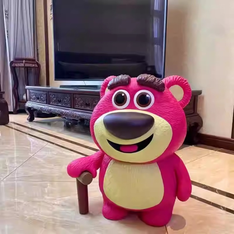 草莓熊手办劳苏草莓香味可动超可爱潮玩摆件大号公仔坐姿桌面玩偶