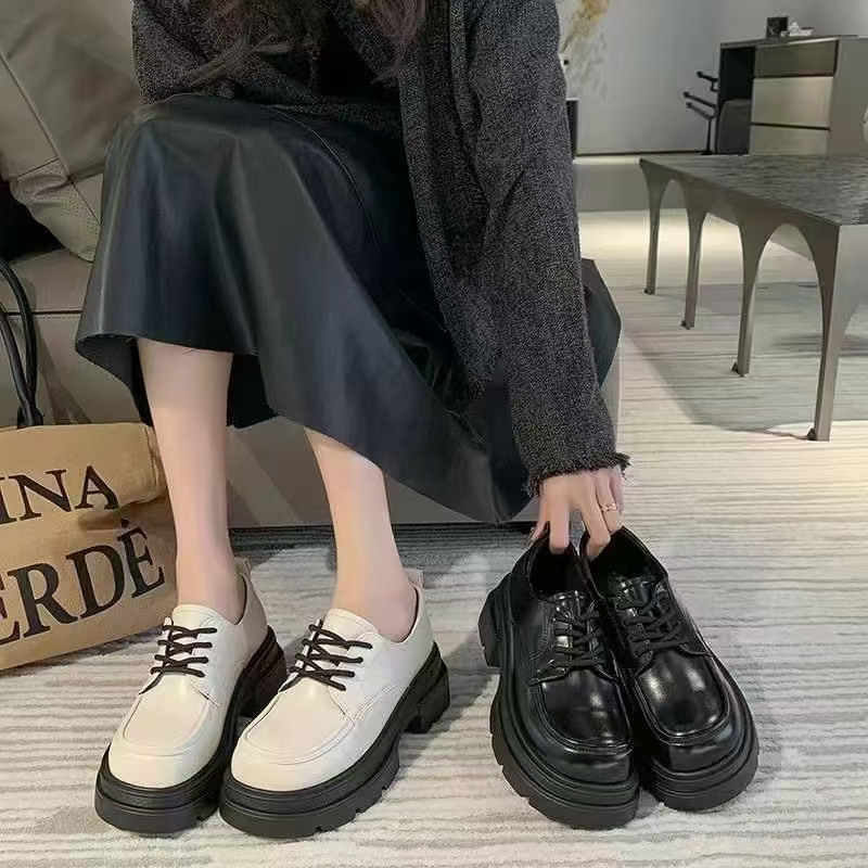 2024年秋季新款厚底百搭真皮乐福鞋1189