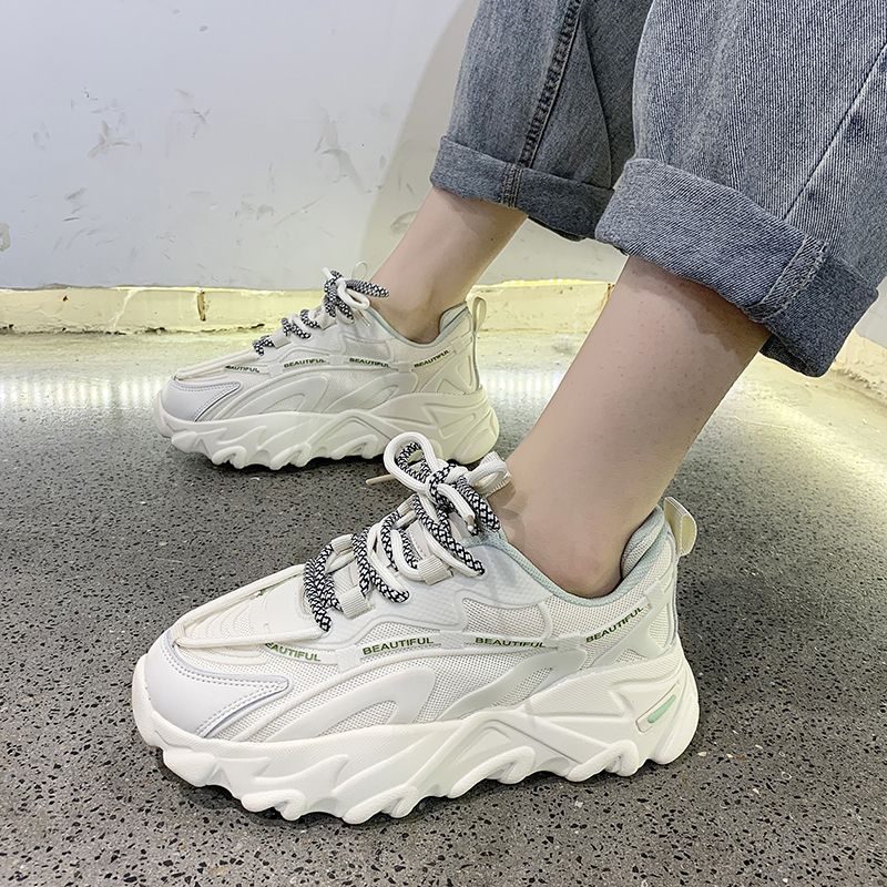 鞋子潮女鞋春秋季情侣老爹鞋内增高女一对百搭潮流运动鞋男女同款