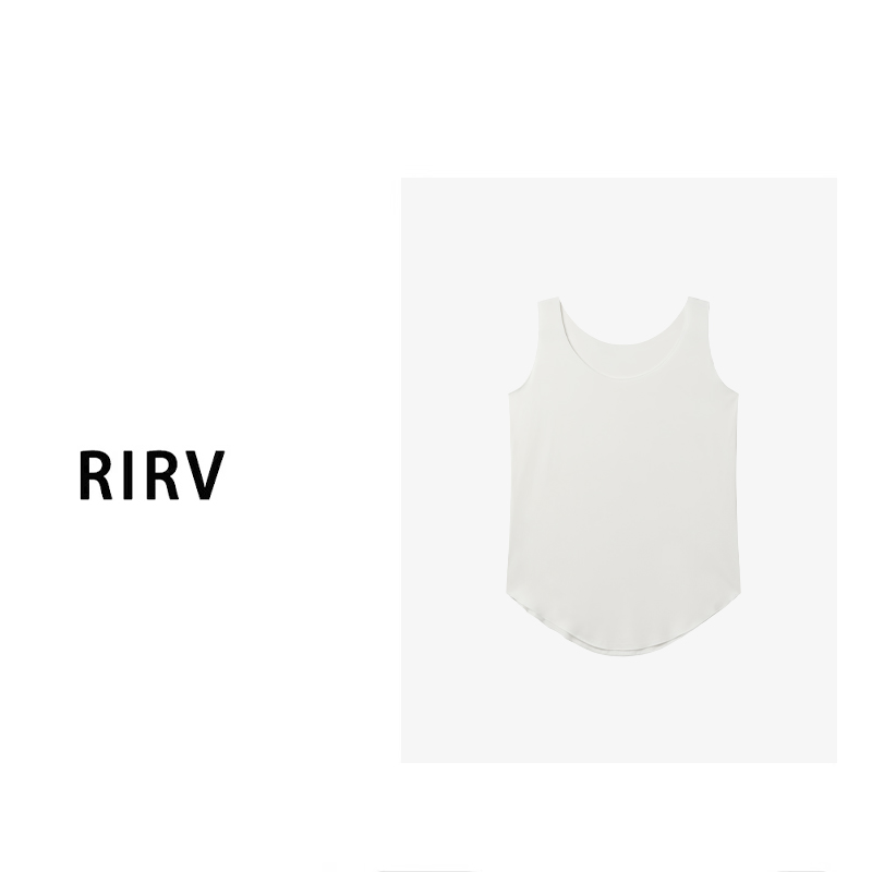 RIRV时髦-"滑溜溜"舒适廓形简约显瘦运动休闲夏季气质宽松背心