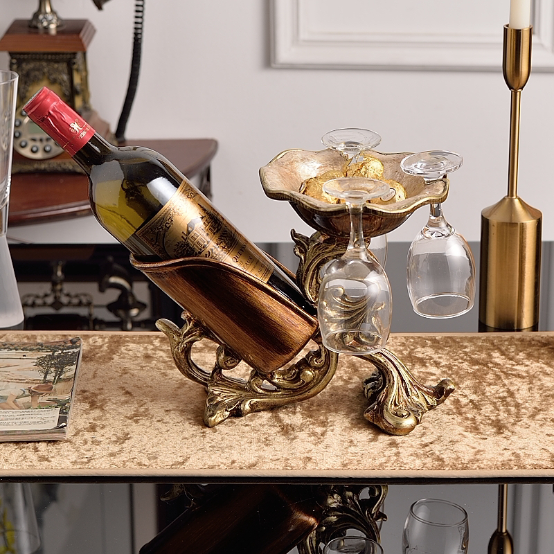 贝壳酒架带酒托零食干果碟高档客厅摆件客厅高端大气上档次