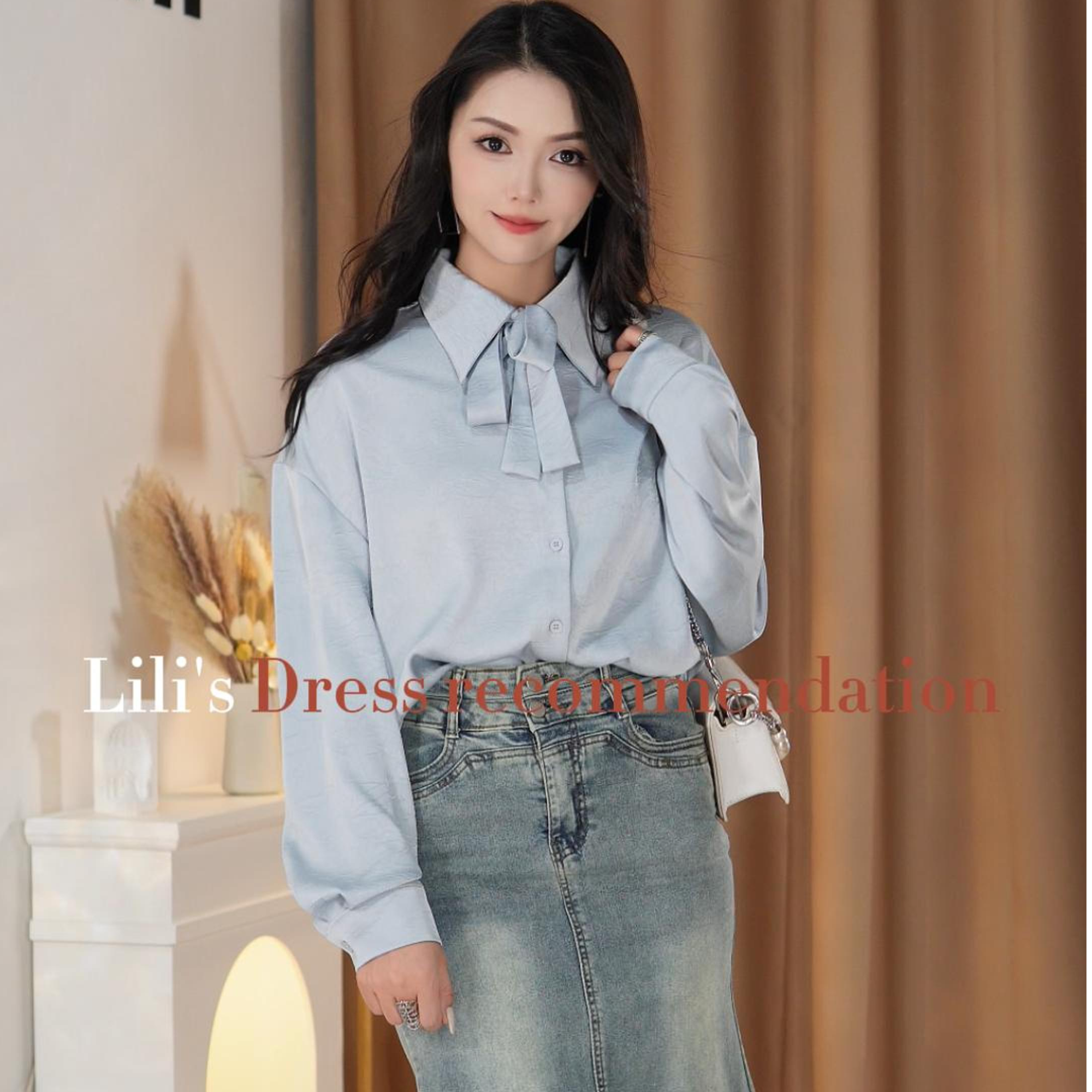 【里礼推荐】时尚舒适休闲女士衬衫长袖薄款