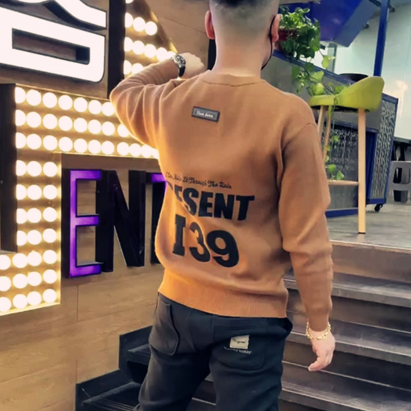 【小扬哥推荐】男士加绒卫衣秋冬新款高档印花字母长袖上衣潮流痞