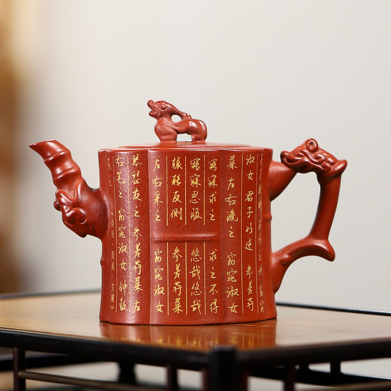 宜兴原矿清水泥 高龙腾 容量约325毫升 手制 高端紫砂壶 茶具茶器