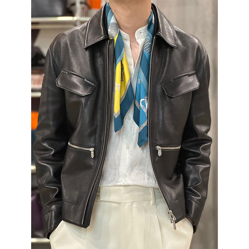 （主店）12万爱马人”Super high end全粒面BabyCalf胎牛皮“猎装夹克