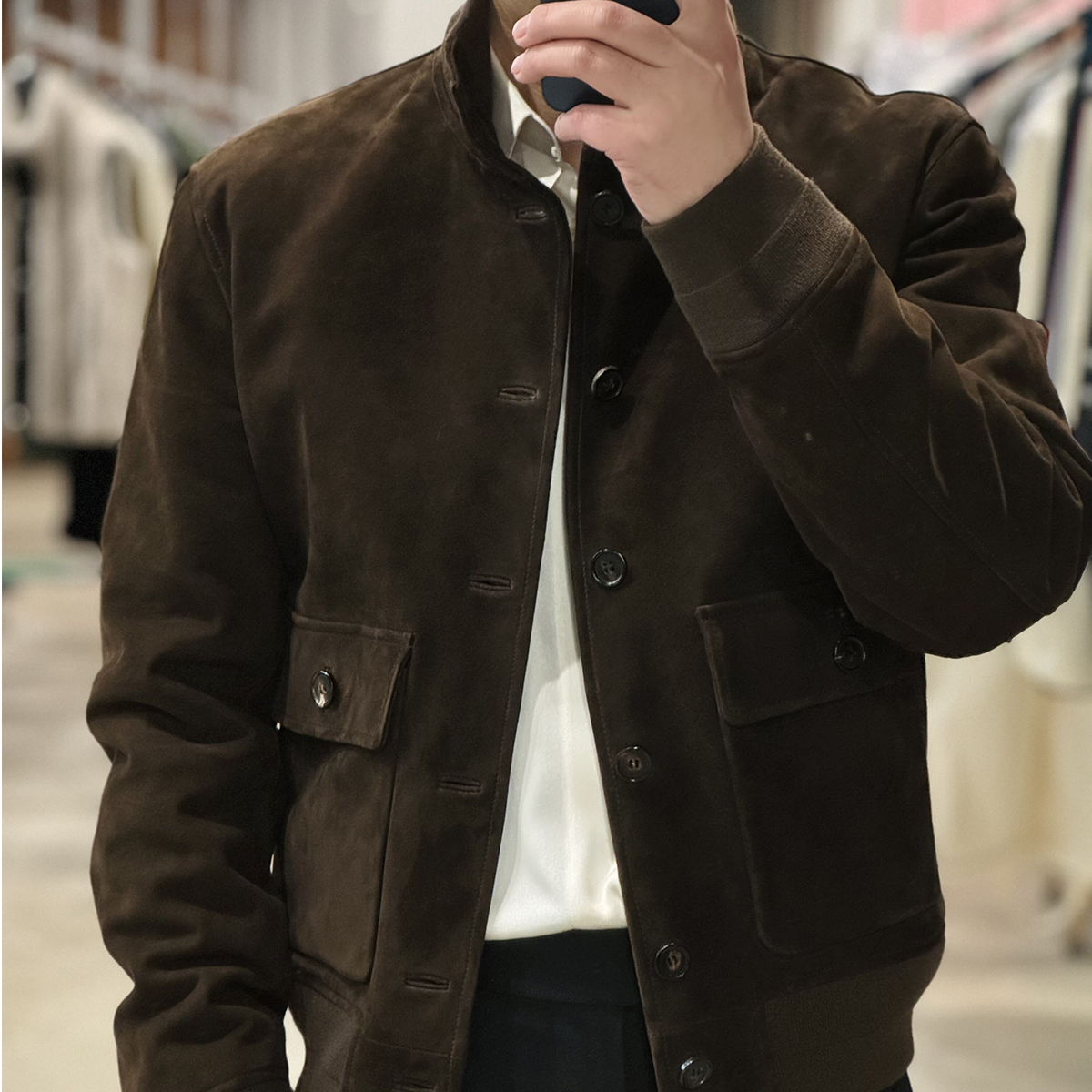 （主店）LA CALIFFA31300“老钱风Purple Label"hayworth 羊皮A1夹克