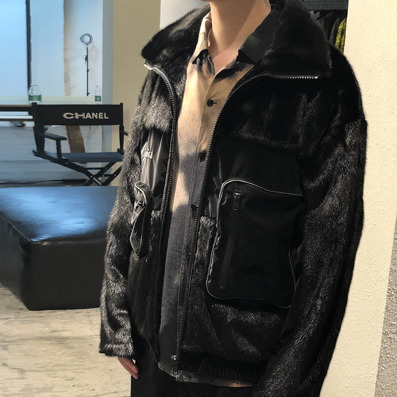 （主店）LA CALIFFA“加州限定款 “哥本哈根进口水貂”刺绣 时装大衣