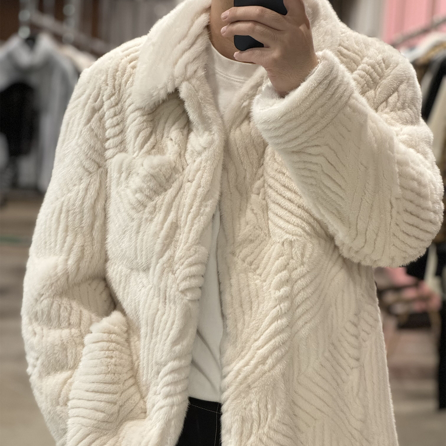 (主店）LA CALIFFA 15万版”哥本哈根 紫标 小母貂“天鹅绒 水貂夹克